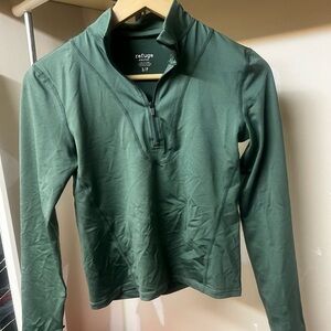 Refuge Forest Green Zip Pullover